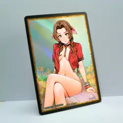 AERITH GAINSBOROUGH Waifu Anime Card LIMITED 1/1 Custom TCG Holo T13281 - Image 2