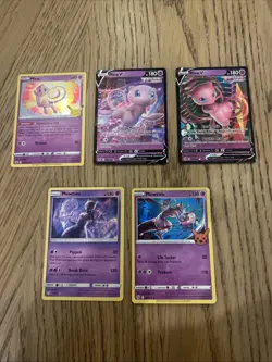 Pokemon TCG Mewtwo and Mew Five Card Lot Holo Rare - Image 2