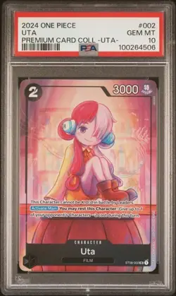 One Piece - Uta - Premium Card Collection - ST08-002 - PSA 10 - Image 1
