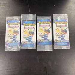 SEALED (4) PACKS Pokemon (2017)GENERAL MILLS Sun and Moon MINI PACK 3-Card - Image 1