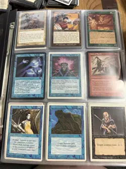 vintage magic the gathering lot OG Foils, Rares Many Binder Pages - Image 2