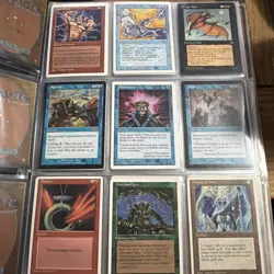 vintage magic the gathering lot OG Foils, Rares Many Binder Pages - Image 3