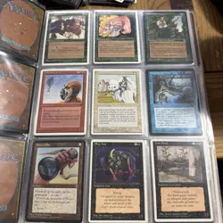 vintage magic the gathering lot OG Foils, Rares Many Binder Pages - Image 4