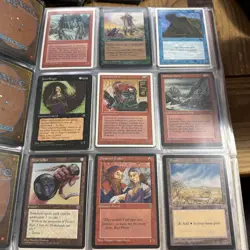 vintage magic the gathering lot OG Foils, Rares Many Binder Pages - Image 5