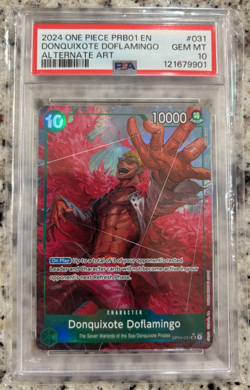 Donquixote Doflamingo (Alternate Art) OP04-031 Premium Booster PSA 10 GEM MINT!! - Image 1