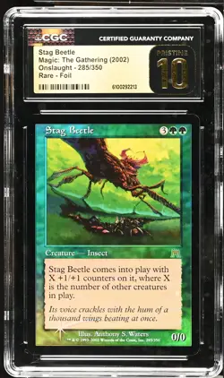 STAG BEETLE Onslaught Foil Rare CGC Pristine 10 MTG [Nostalgium] - Image 1