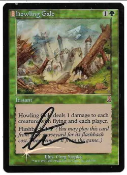 MTG M:tG ODYSSEY Howling Gale FOIL - SIGNED by Greg Staples! - Image 1
