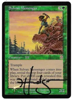MTG M:tG APOCALYPSE Sylvan Messenger FOIL - SIGNED by Heather Hudson! - Image 1