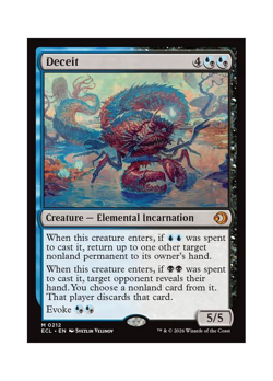 Magic the Gathering MTG ECL Deceit 212 Regular Near Mint - Image 1