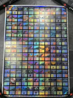 MTG Magic The Gathering Tarkir Dragonstorm Foil Lands Uncut Sheet - Image 1