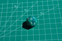 MTG Magic SOK Saviors of Kamigawa Spindown D20 Die Dice Life Counter GREEN OOP - Image 2