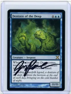 Denizen of the Deep Tenth Edition Rare Signed Artist Proof MTG - Image 1