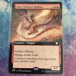 Blast-Furnace Hellkite (REGULAR) x1 - MTG The Brothers' War Commander BRC #59 - Image 1