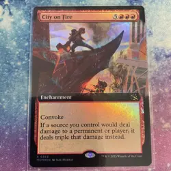 City on Fire (FOIL) x1 - MTG March of the Machine MOM #363 - Image 1