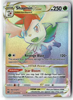 Shaymin VSTAR ⭐ 173/172 Holo Rare Rainbow Brilliant Stars 2022 Pokemon NM - Image 1