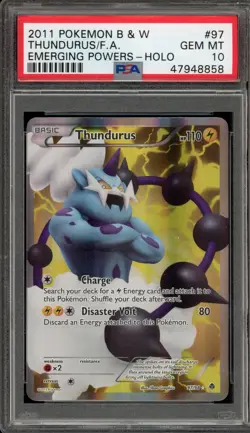 Pokemon Thundurus Emerging Powers Full Art #97 PSA 10 Gem Mint - Image 1