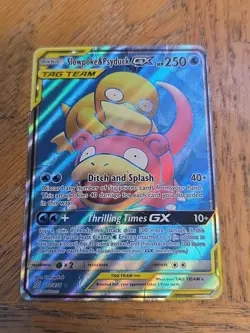 Slowpoke & Psyduck GX Tag Team Holo Pokemon Card HP 250 - Image 1