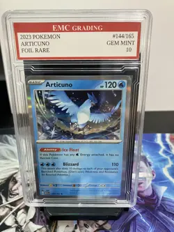 ARTICUNO #144/165 RARE FOIL Pokemon 2024 Card GRADED 10 MINT TCG CCG - Image 1