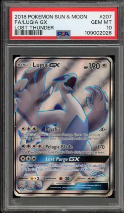 Pokemon Lugia GX Lost Thunder Full Art #207 PSA 10 Gem Mint - Image 1
