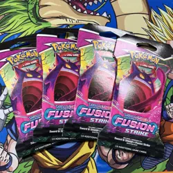4x Gengar Pokemon SWORD & SHIELD FUSION STRIKE Sleeved Booster Packs - Image 1