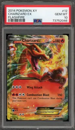 Pokemon Charizard EX XY Flashfire Holo Ultra Rare #12 PSA 10 Gem Mint - Image 1