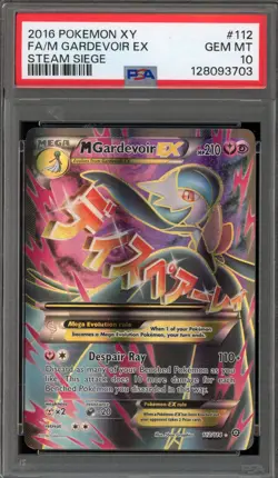 Pokemon M Gardevoir EX XY Steam Siege Full Art #112 PSA 10 Gem Mint - Image 1