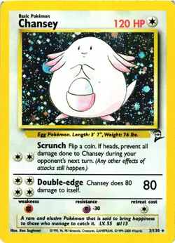 Pokemon TCG Base Set 2 Chansey 3/130 Vintage Holo LP/MP - Image 1