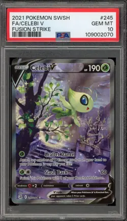 Pokemon Celebi V Fusion Strike Full Alt Art #245 PSA 10 Gem Mint - Image 1