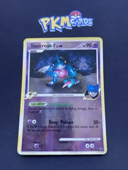 Pokemon TCG Toxicroak Platinum 40/127 Reverse Holo Rare HP. - Image 1