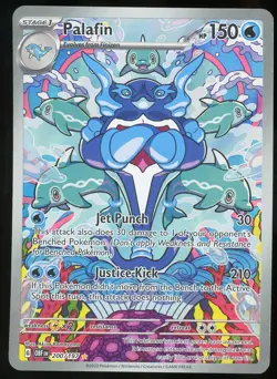 Pokemon TCG Palafin Holo Illustration Rare Full Art Obsidian Flames 200/197 NM - Image 1
