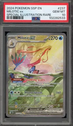 Pokemon Milotic ex Surging Sparks Special Illustration Rare #237 PSA 10 Gem Mint - Image 1