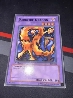 Darkfire Dragon LOB-019 The Legend of Blue Eyes White Dragon 1st Edition - Image 2