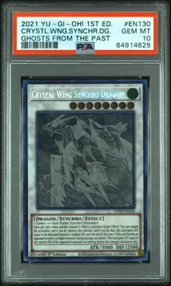 Crystal Wing Synchro Dragon GFTP-EN130 Ghost Rare 1st Edition Yugioh PSA 10 *625 - Image 1