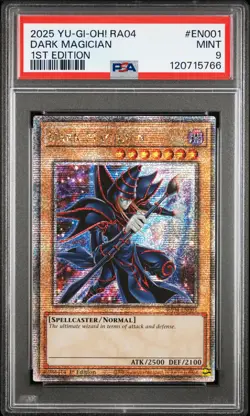 Dark Magician RA04-EN001 1st Edition QCR Yugioh PSA 9 *766 - Image 1