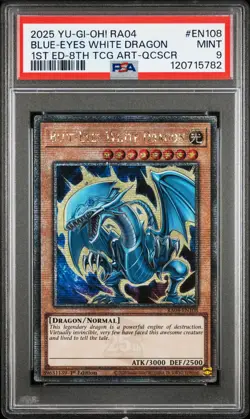 Blue Eyes White Dragon RA04-EN108 1st Edition 8th QCR Yugioh PSA 9 *782 - Image 1
