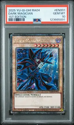 Dark Magician RA04-EN001 1st Edition QCR Yugioh PSA 10 *891 - Image 1