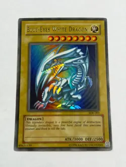 BLUE-EYES WHITE DRAGON SDK-001 ULTRA RARE UNLIMITED Foil Bleed Error YU-GI-OH - Image 1