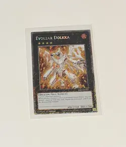 Yu-Gi-Oh! Evolzar Dolkka #RA04-EN167 Platinum Secret Rare 1st Ed (NM) + Bonus - Image 1