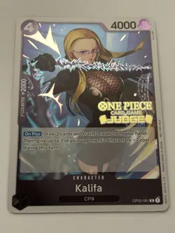 Kalifa (Judge Pack Vol. 2) OP03-081 One Piece Promotion Cards Foil - Image 1