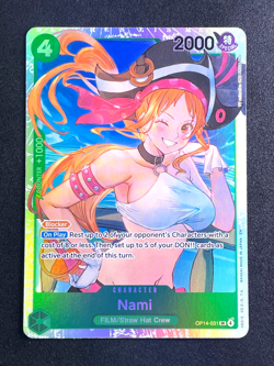 One Piece The Azure's Sea's Seven Nami OP14-031 SR Foil NM - Image 1