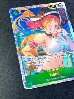One Piece The Azure's Sea's Seven Nami OP14-031 SR Foil NM - Image 2