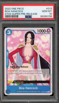 One Piece CCG Boa Hancock Super-Prerelease ST03-013 PSA 10 Gem Mint - Image 1