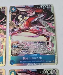 4x Playset ST17-004 Boa Hancock SR One Piece TCG ST17 Starter Deck English - Image 3