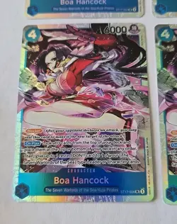 4x Playset ST17-004 Boa Hancock SR One Piece TCG ST17 Starter Deck English - Image 4