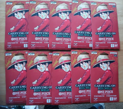 LOT OF 10 One Piece OP-13 Carrying on His Will Sleeved Blister Booster Packs New - Image 1