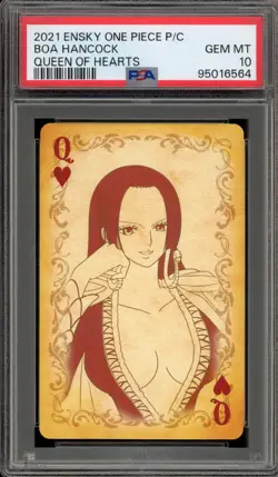 One Piece CCG Boa Hancock Queen of Hearts Ensky Playing Cards PSA 10 Gem Mint - Image 1