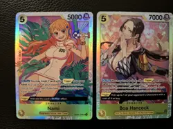 One Piece Nami OP06-106 SR & Boa Hancock PRB02-017 SR Near Mint - Image 1