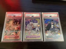 PSA 10 One Piece CG Ace, Luffy & Sabo SR SEC Parallel Alternate Art (JPN) - Image 1