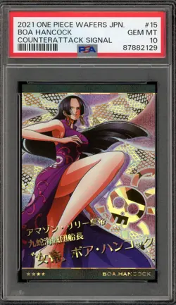 One Piece CCG Boa Hanock Wafers Counter Attack Signal Japanese #15 PSA 10 - Image 1