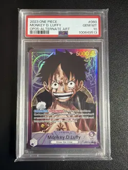 PSA 10 - 2023 One Piece CCG Monkey D. Luffy Alt Art OP05 - Image 1